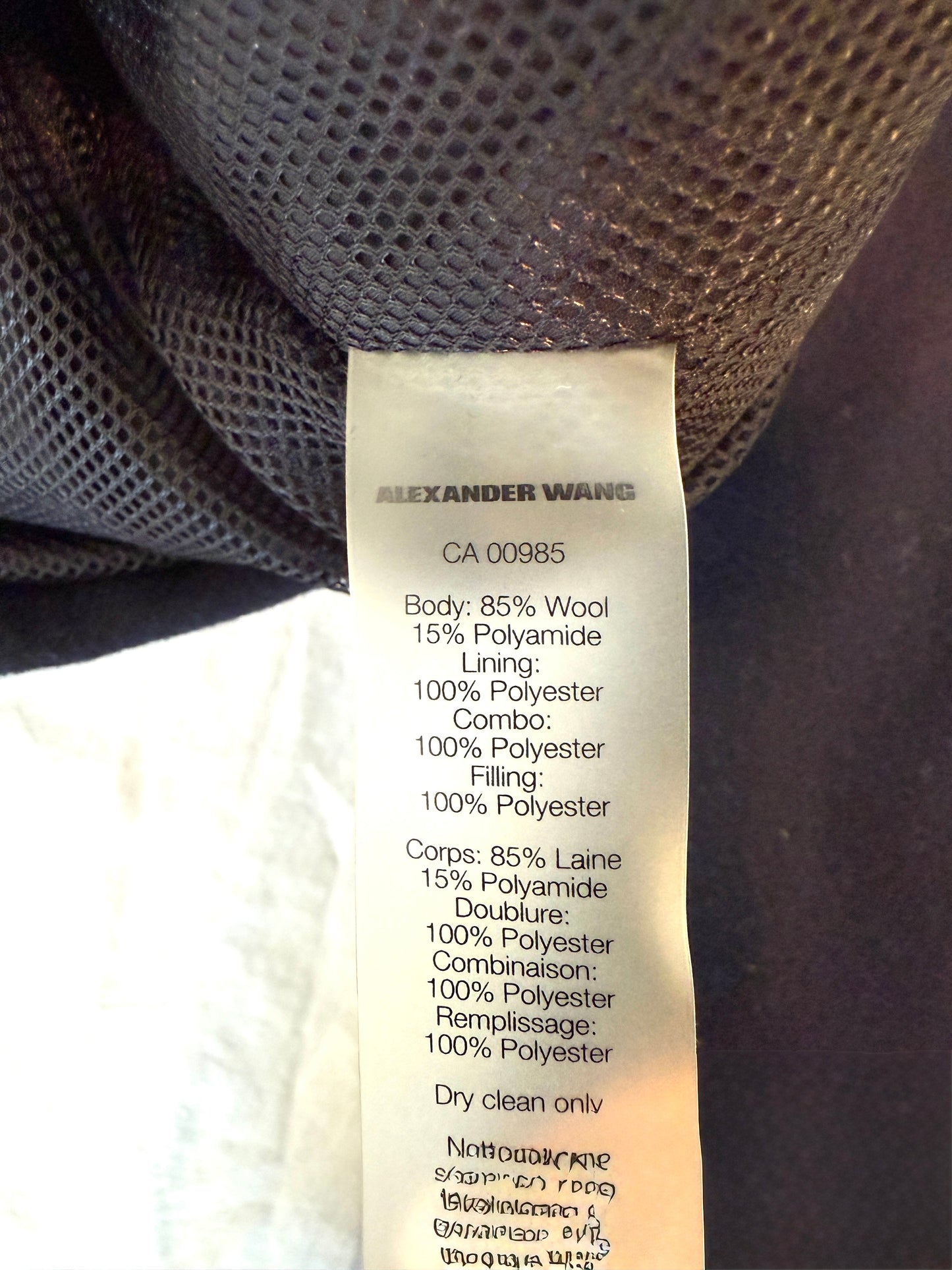 Alexander Wang T Blue Wool Jacket
