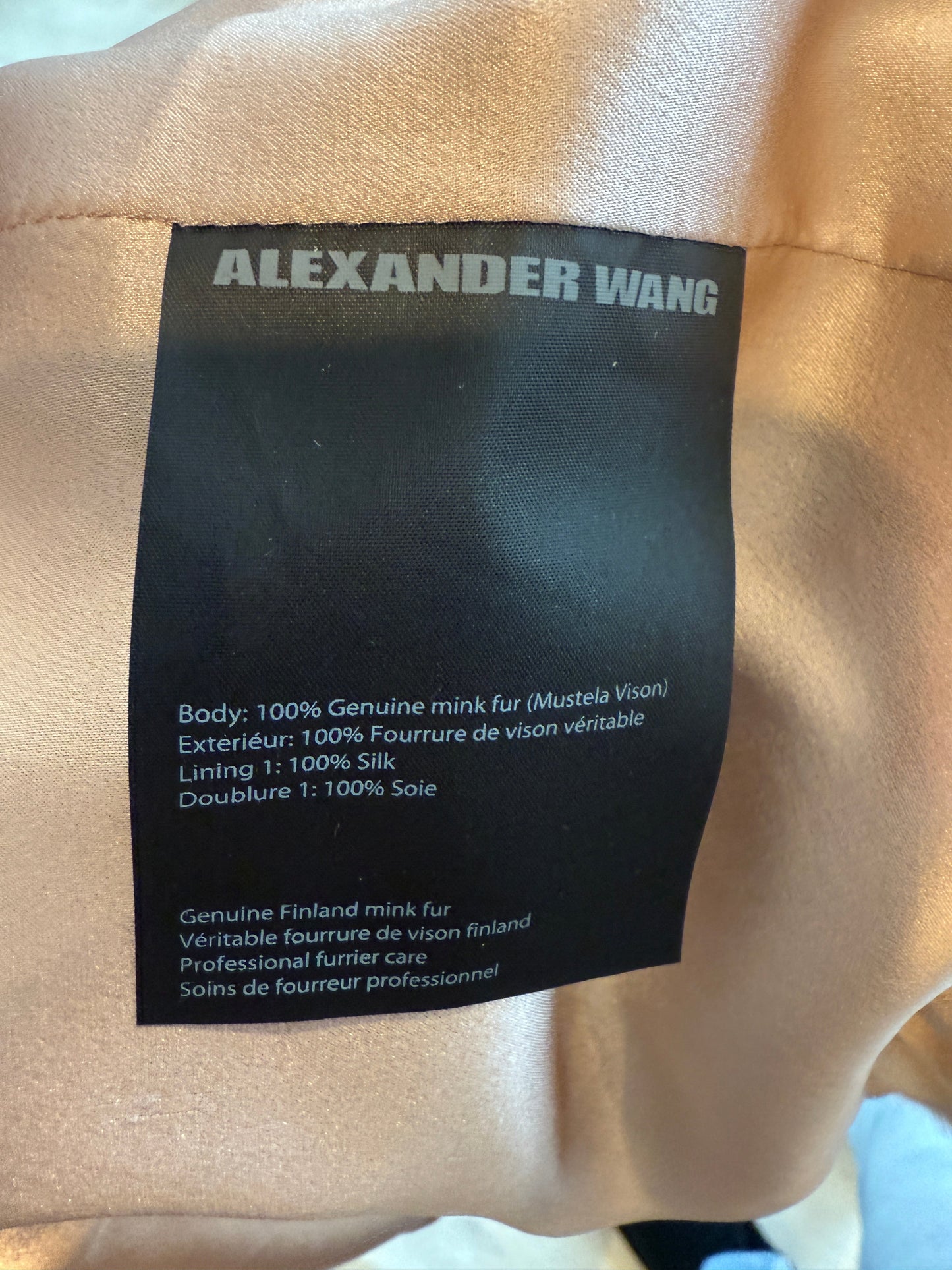Alexander Wang Blush Fur Coat