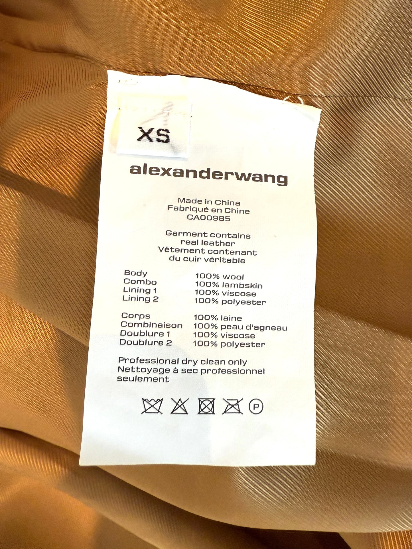 Alexander Wang Camel Overcoat