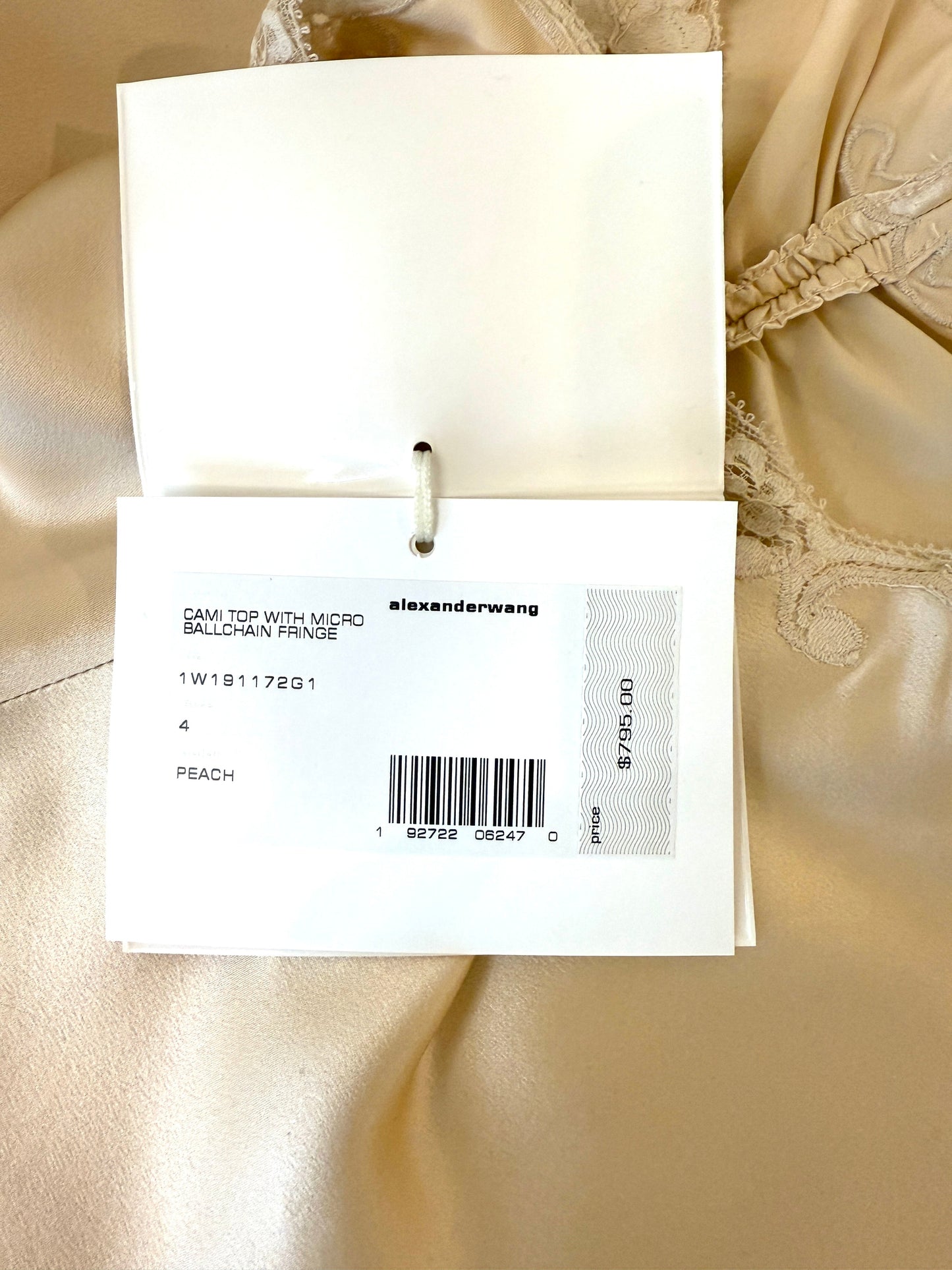 Alexander Wang Cami Top with Micro Ballchain Fringe