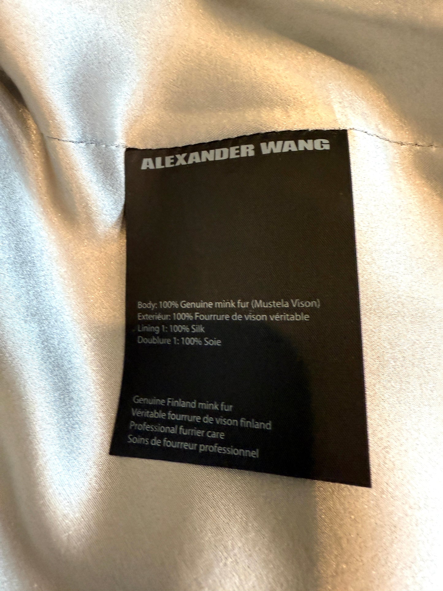 Alexander Wang Sleeveless Fur Coat