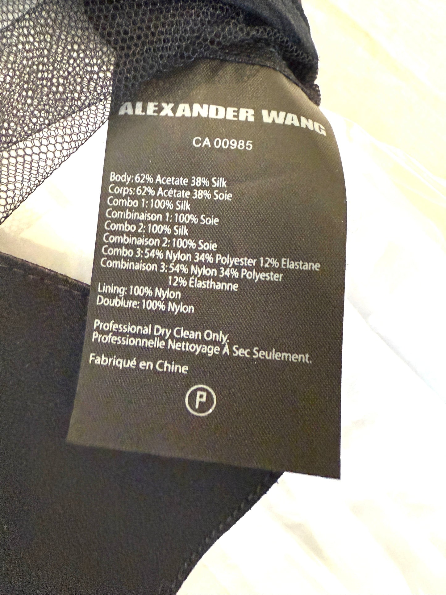 Alexander Wang Grey and Black Sleeveless Blouse