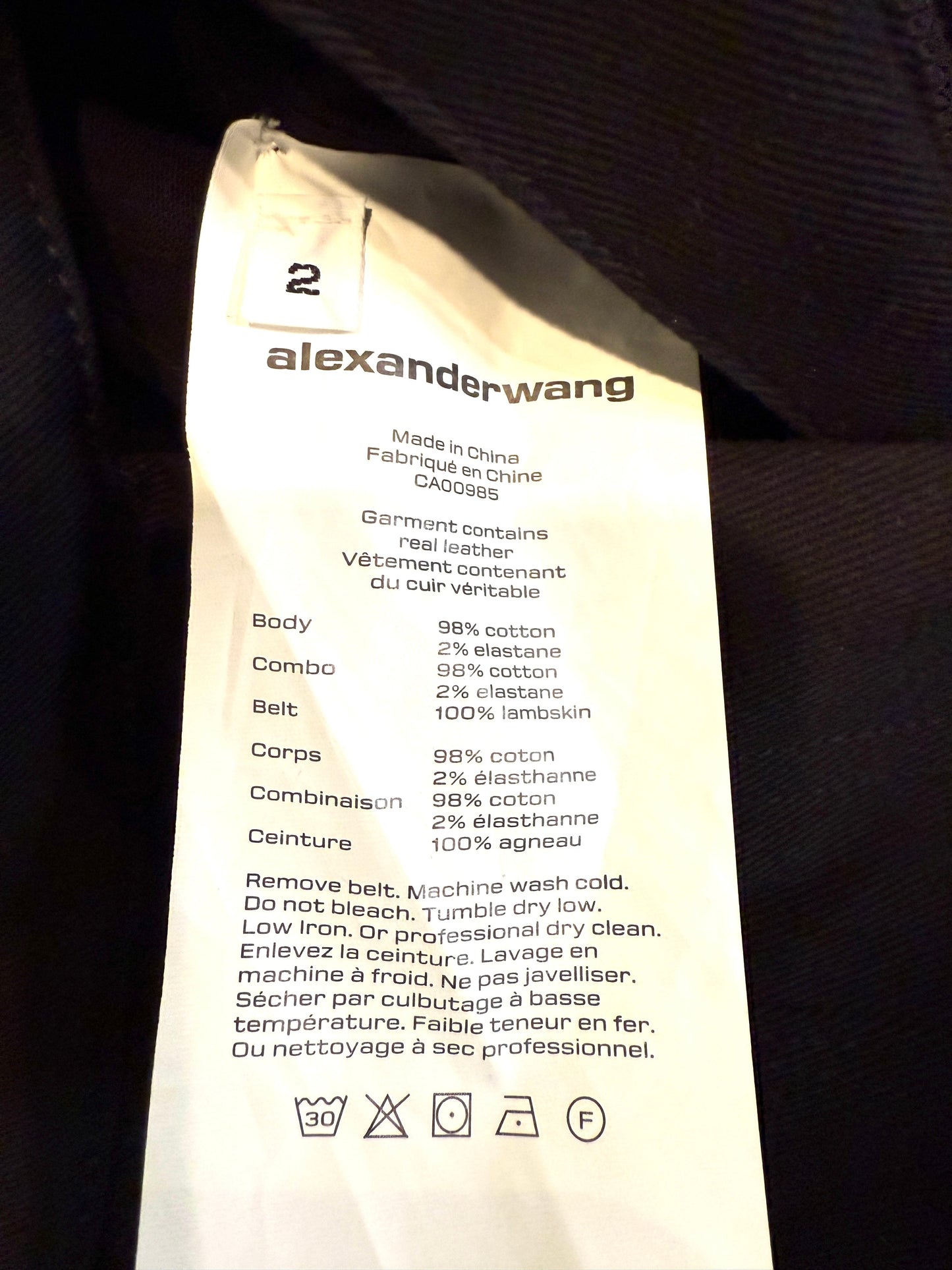 Alexander Wang Jumpsuit With Leather Belt