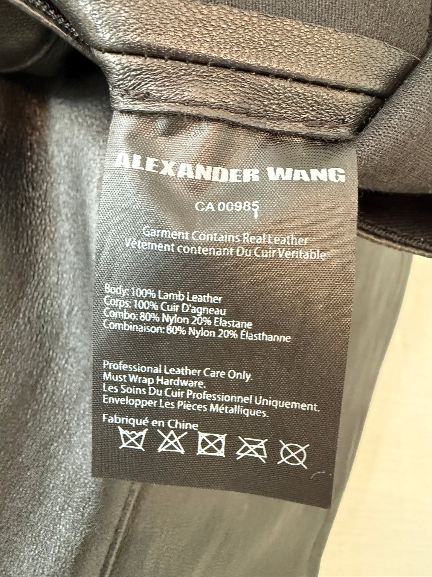 Alexander Wang Slim Leather Pant