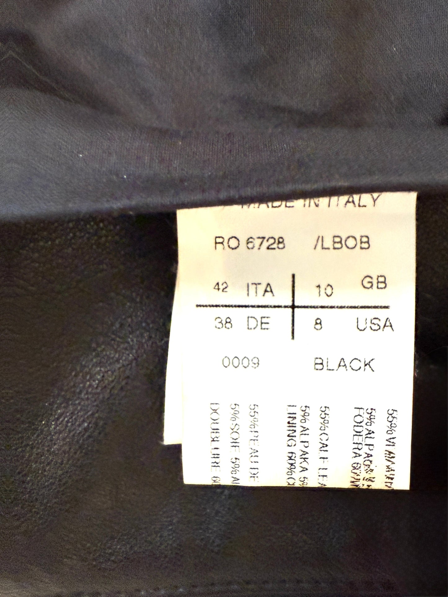 Rick Owens Leather Dress Jacket