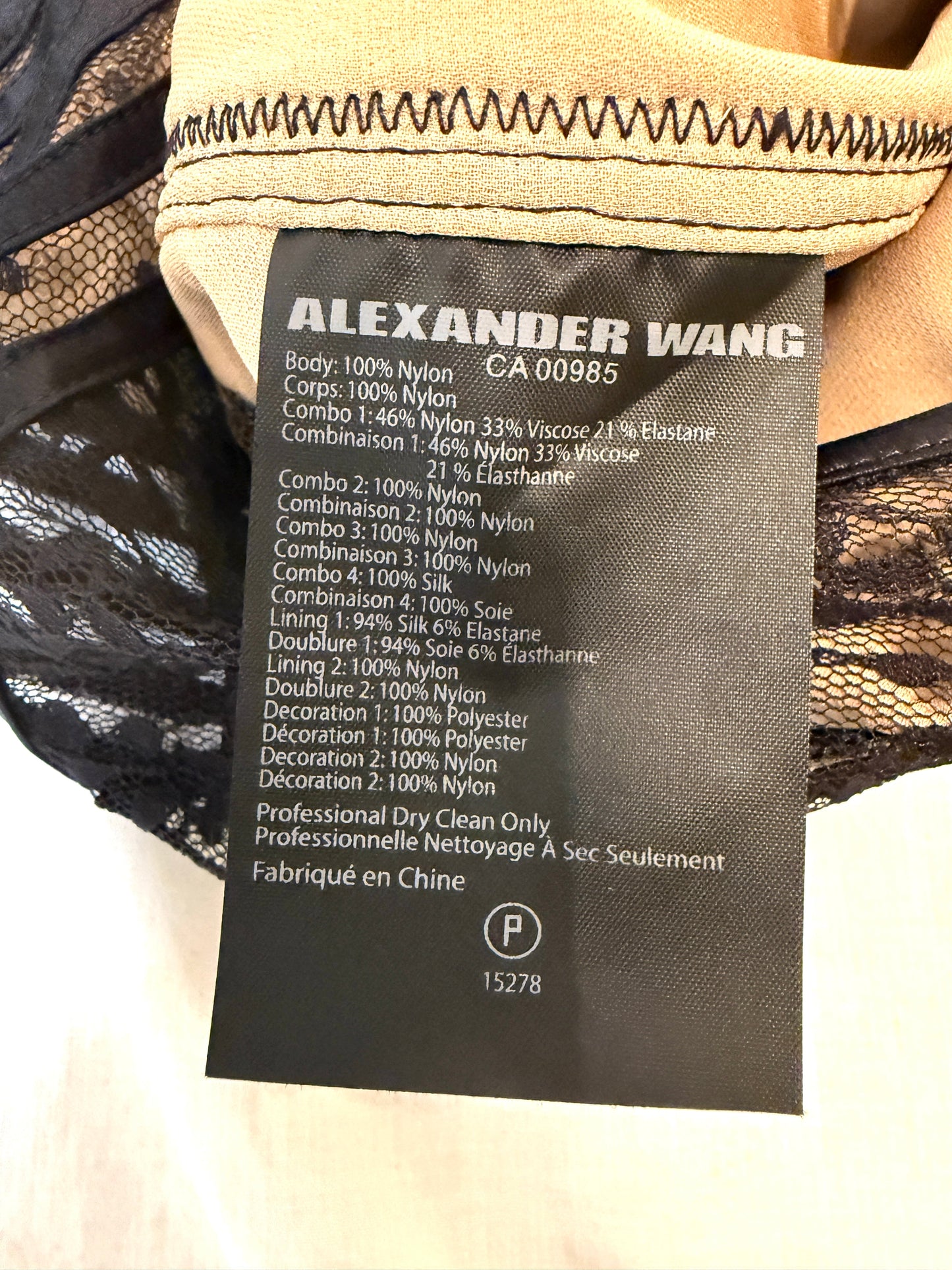 Alexander Wang Black Lace Dress