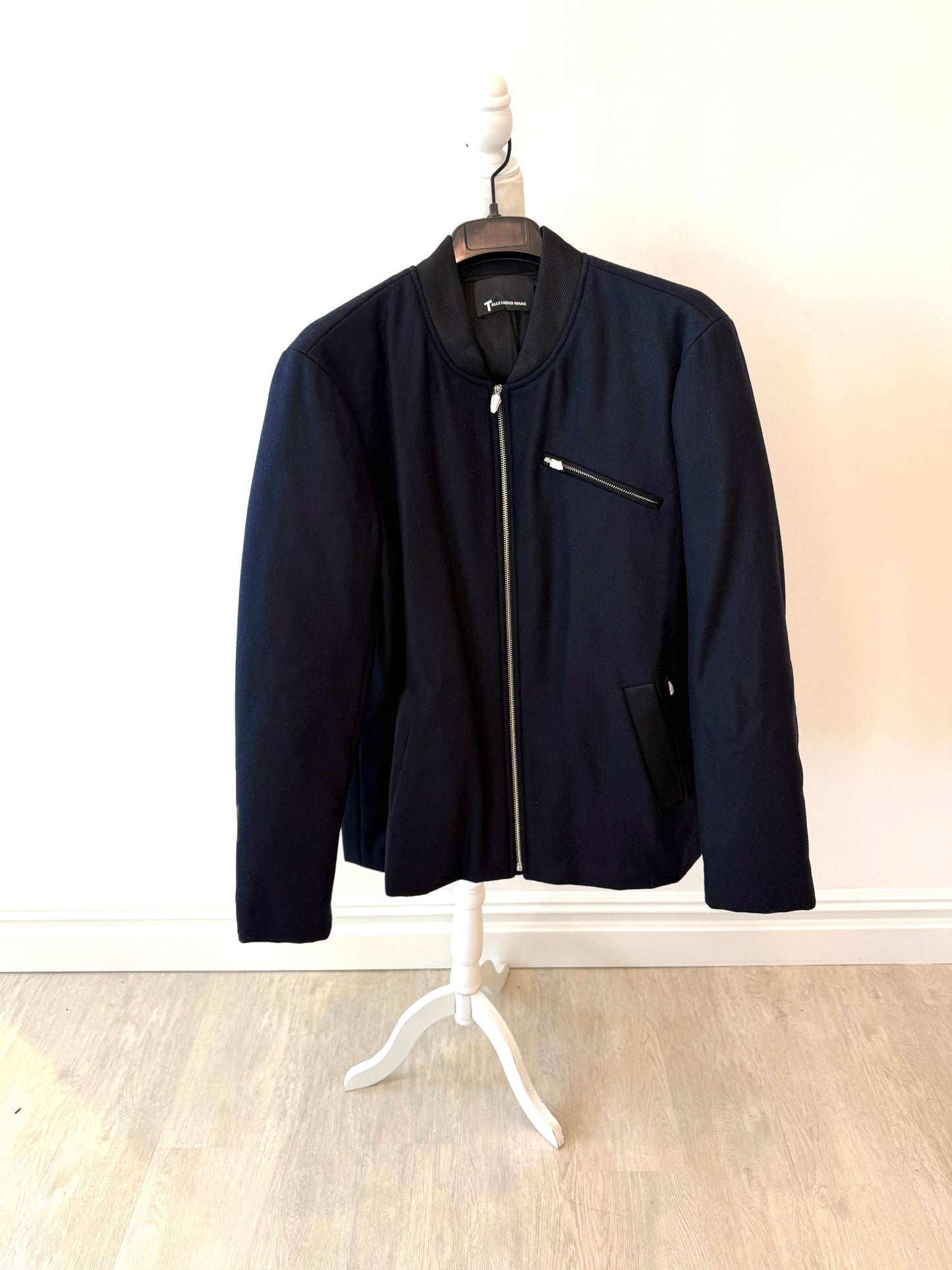 Alexander Wang T Blue Wool Jacket, Men's Fall 2014 Collection, premium wool blend, tailored fit, brand new with tags.