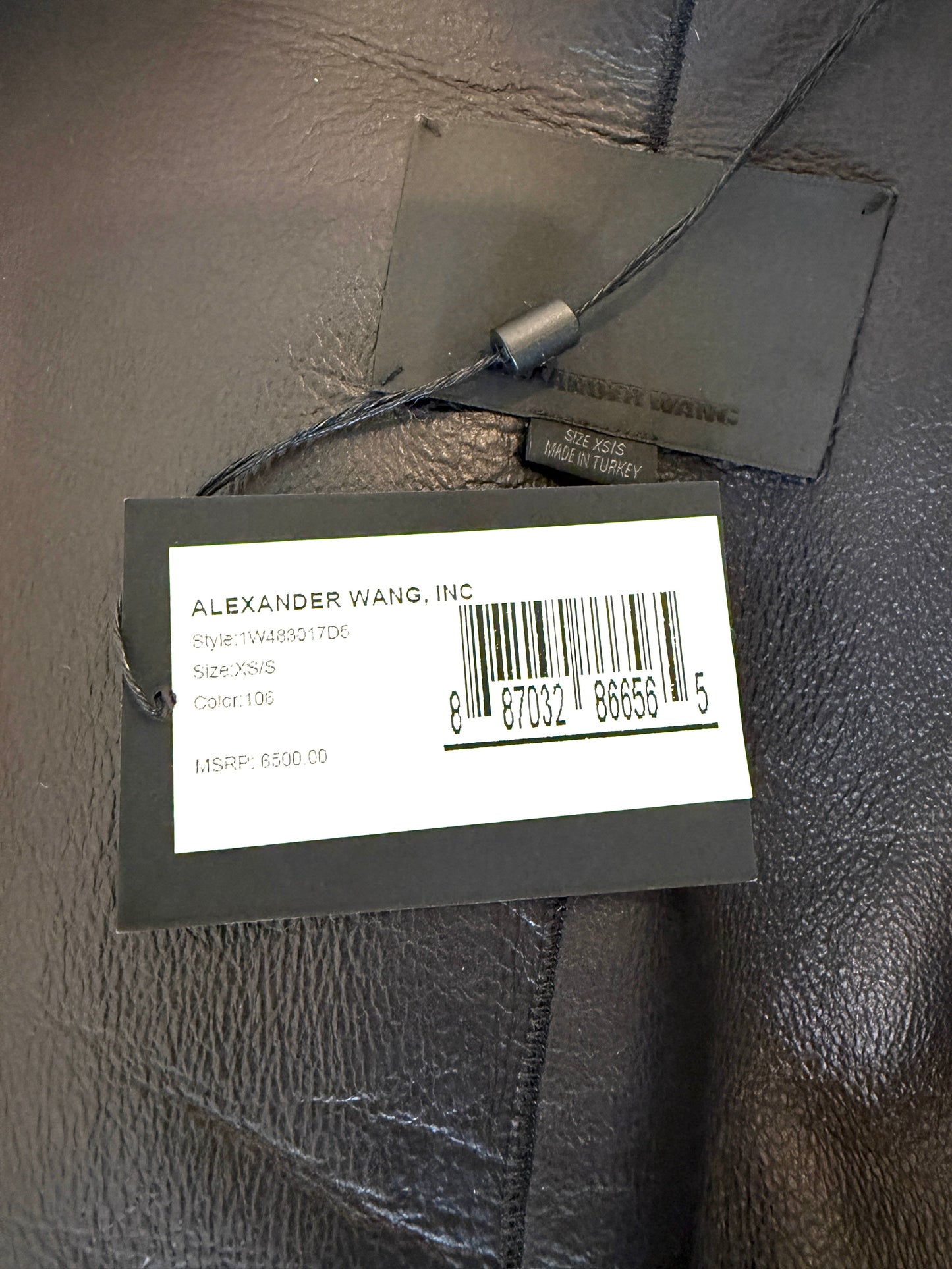 Alexander Wang Lambskin Shearling Collar Jacket