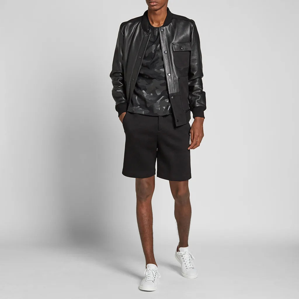 Alexander Wang Leather & Canvas Bomber