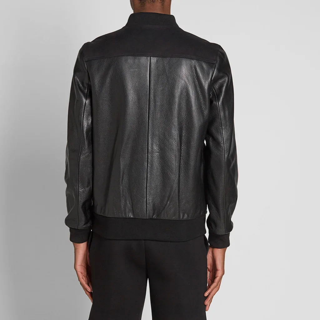 Alexander Wang Leather & Canvas Bomber