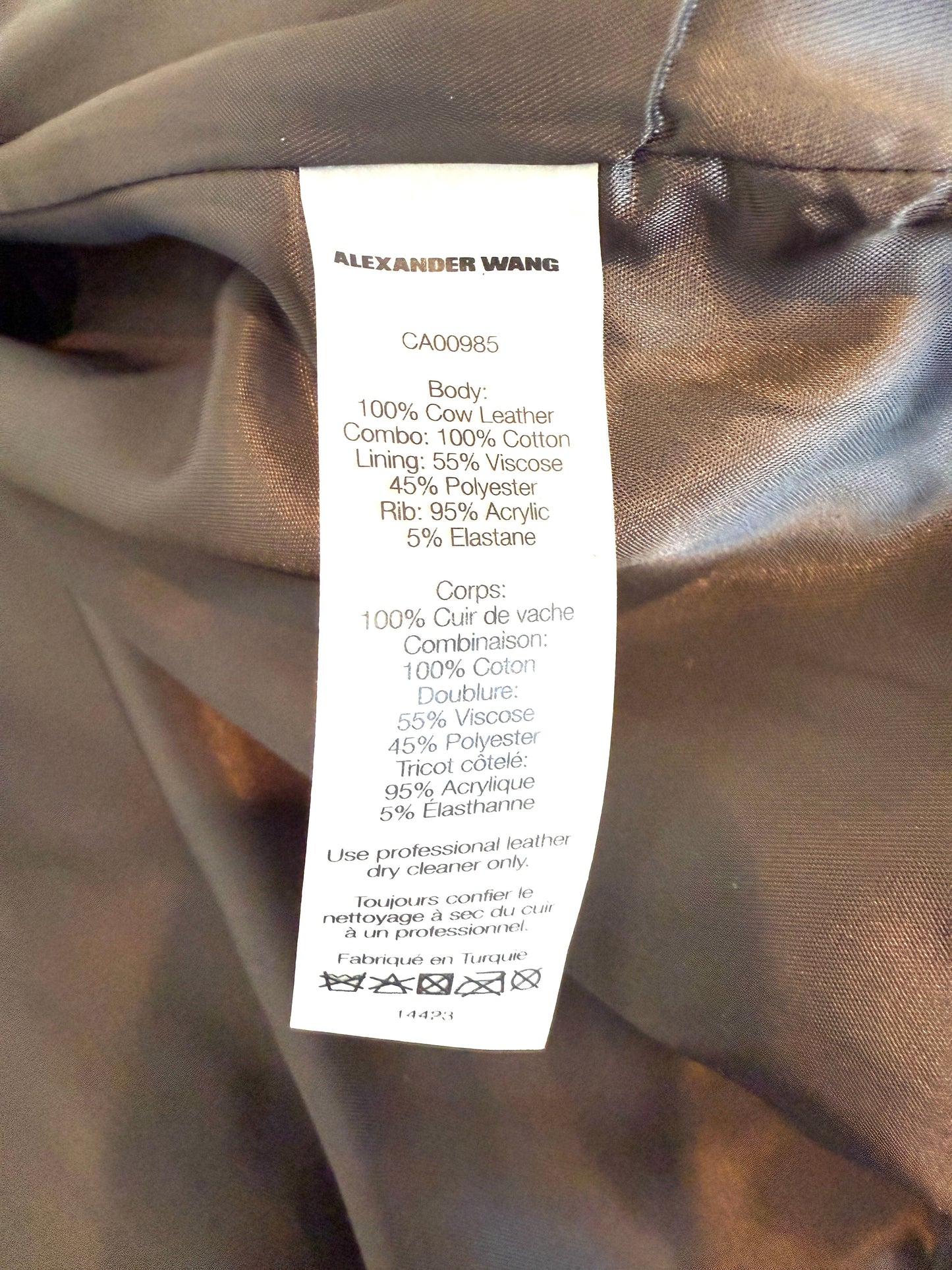 Alexander Wang Leather & Canvas Bomber