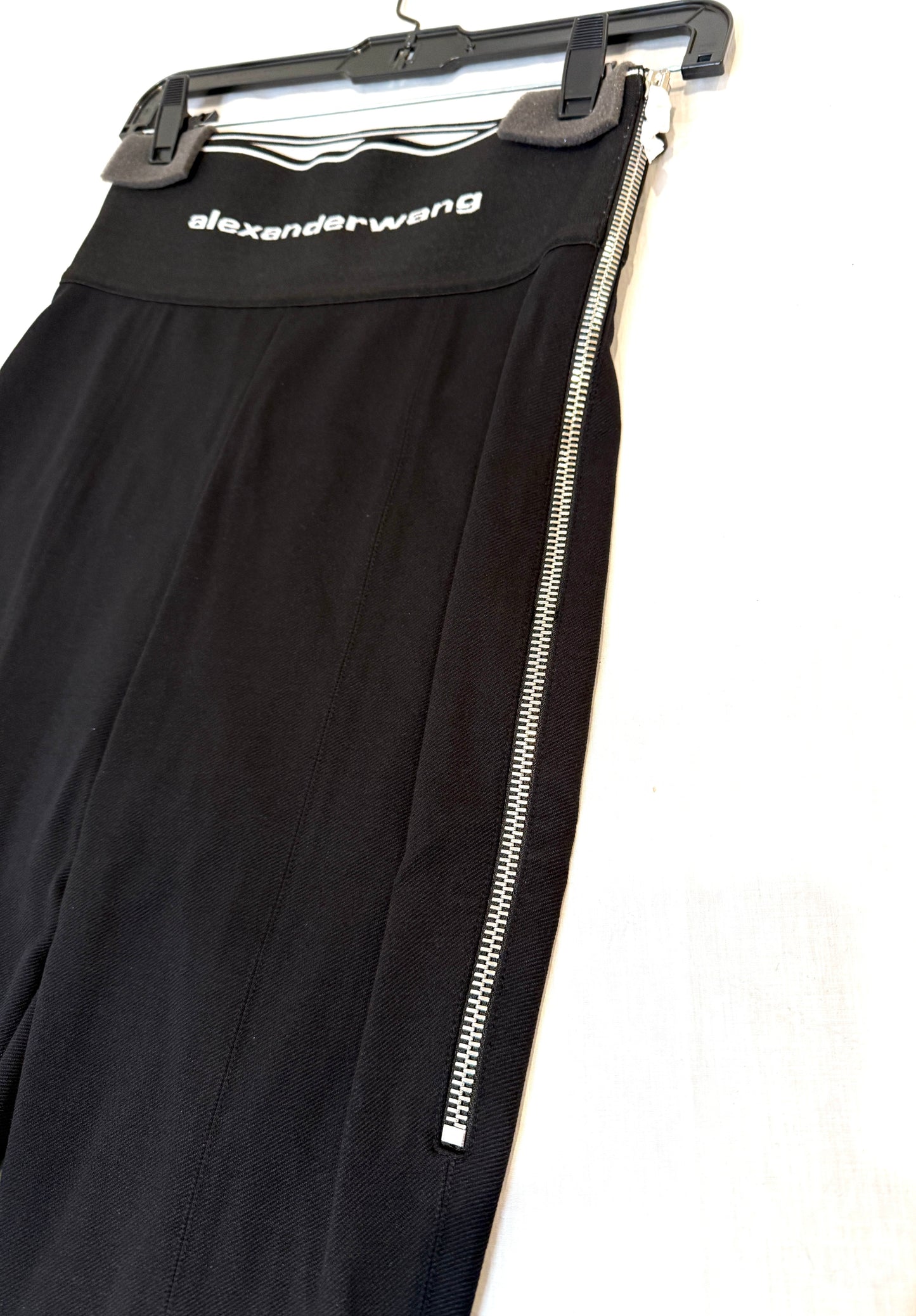 Alexander Wang Legging with Exposed Zipper and Elastic Logo