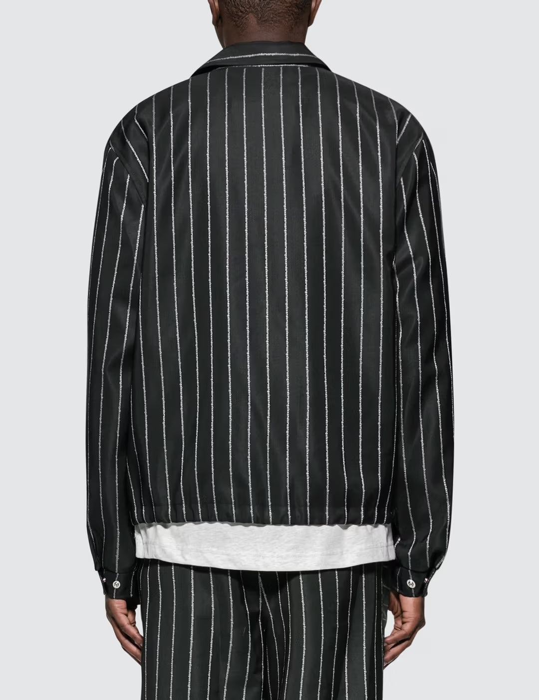 Alexander Wang Logo Wool Jacquard Coaches Jacket