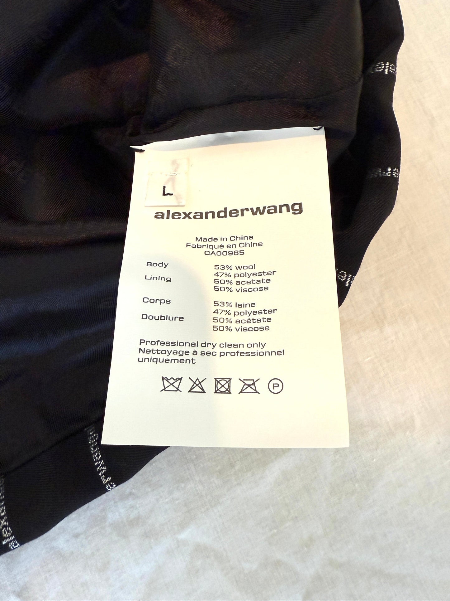 Alexander Wang Logo Wool Jacquard Coaches Jacket