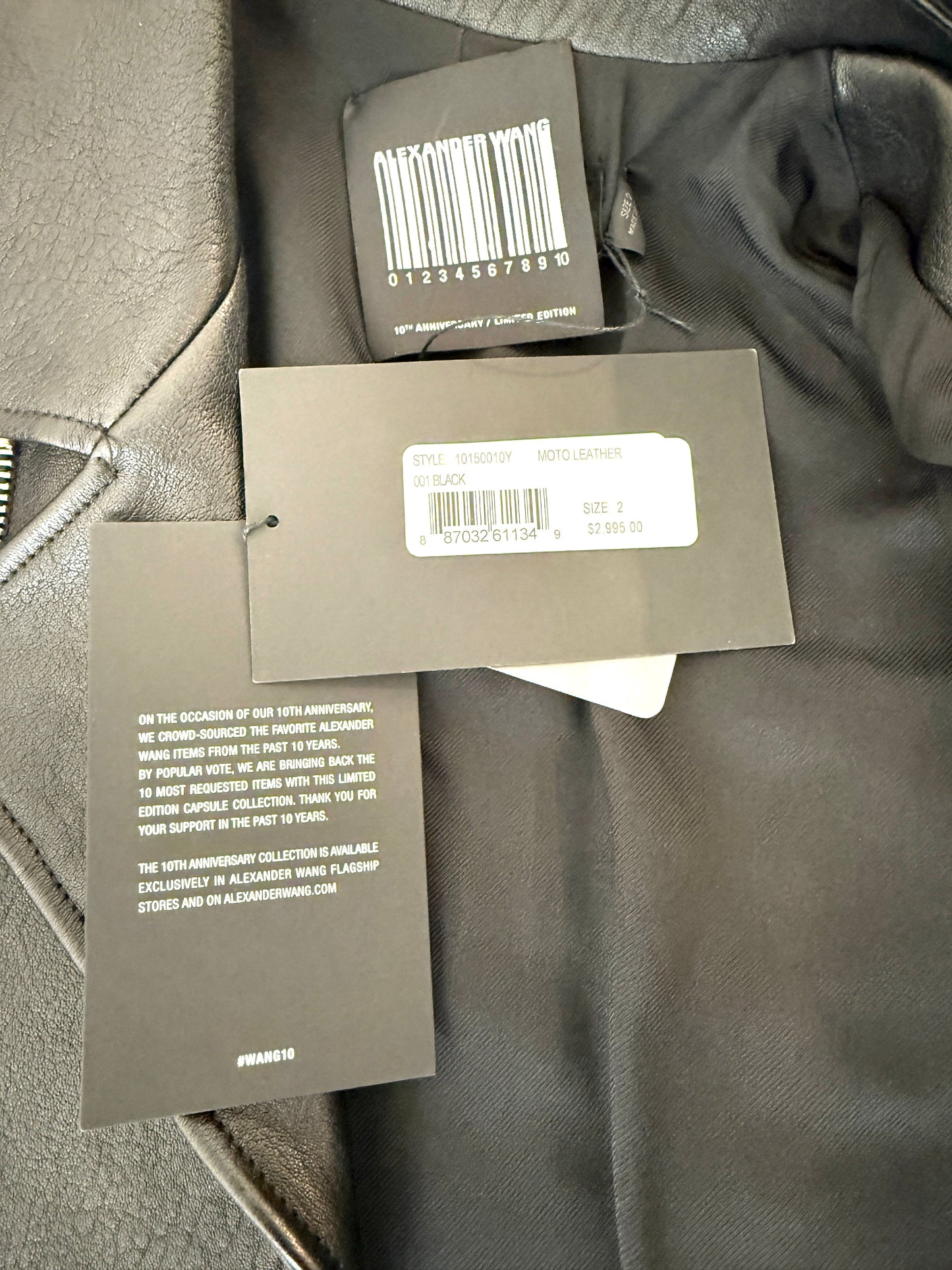 Alexander Wang Moto Leather 10th Anniversary Jacket