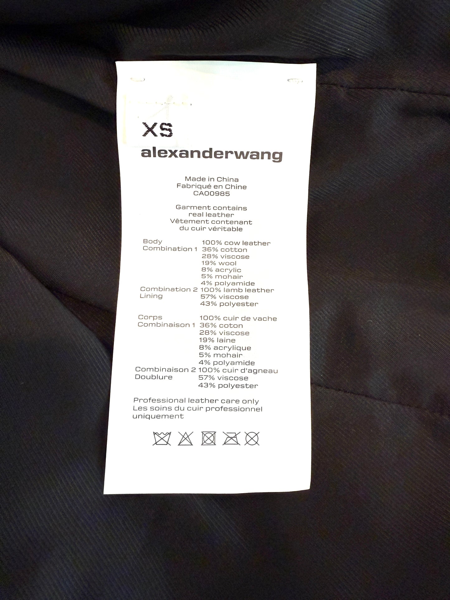 Alexander Wang Oversized Moto Hybrid Jacket