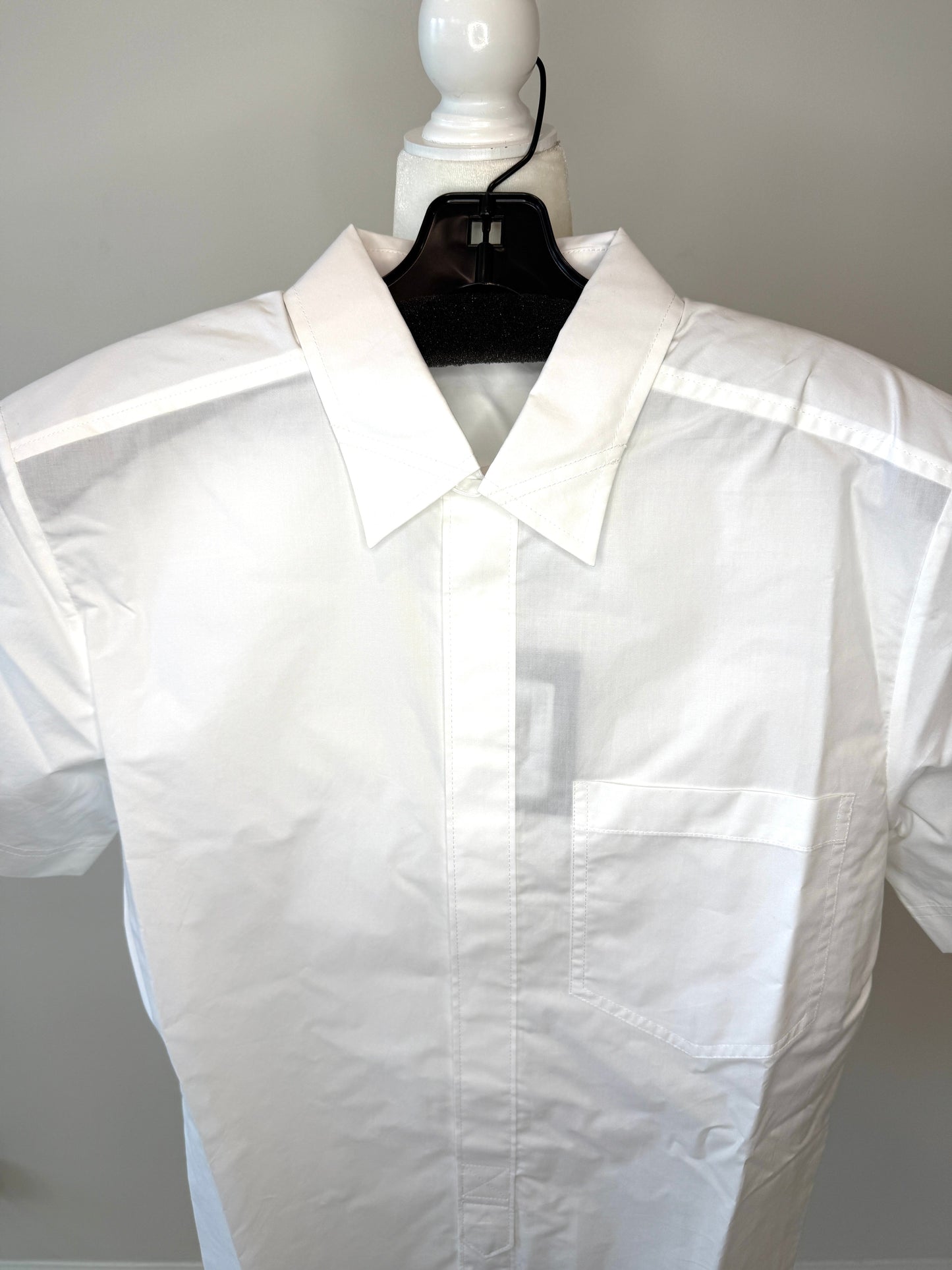 Alexander Wang Pocket White Dress Shirt Short Sleeve