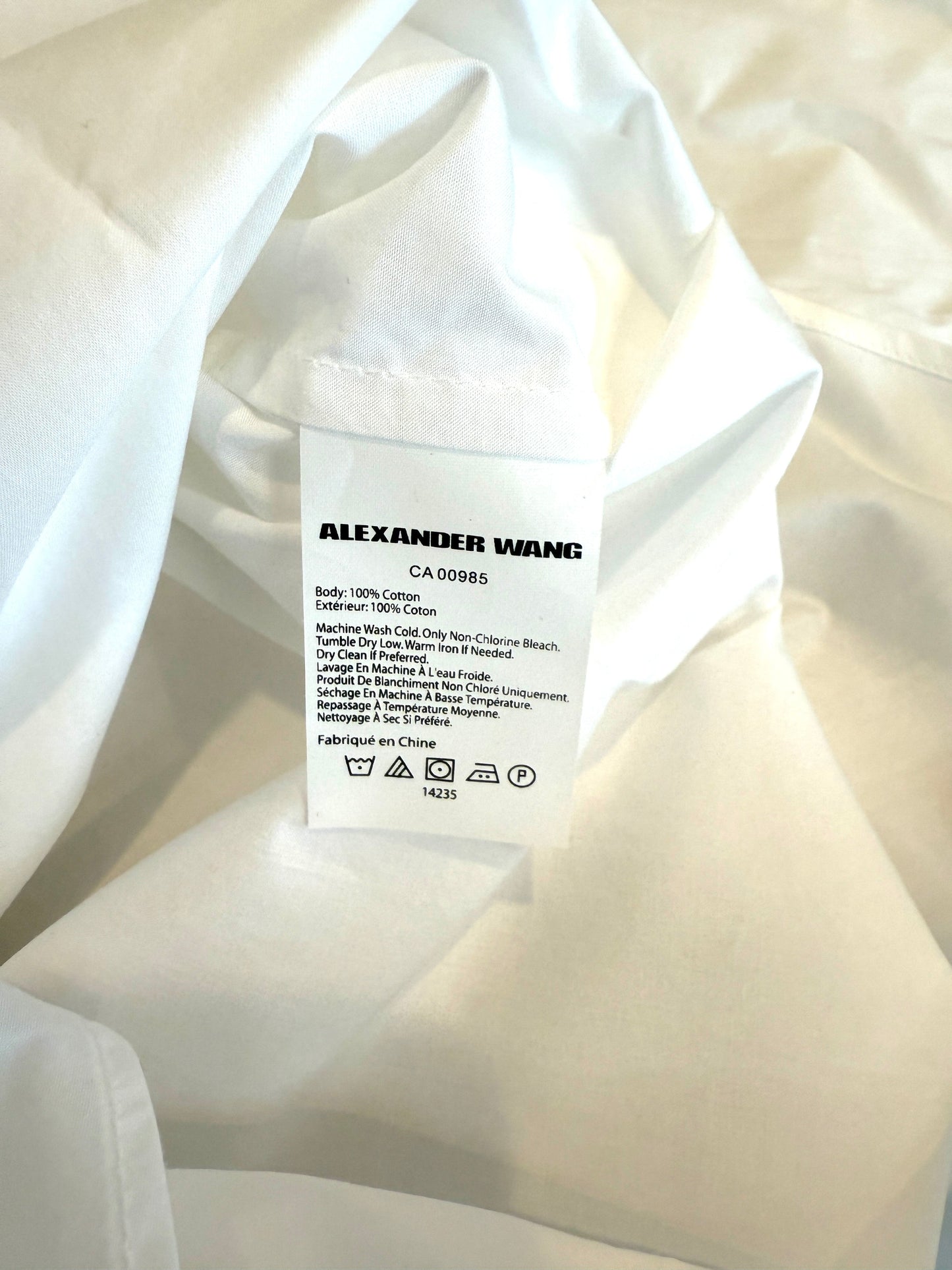 Alexander Wang Pocket White Dress Shirt