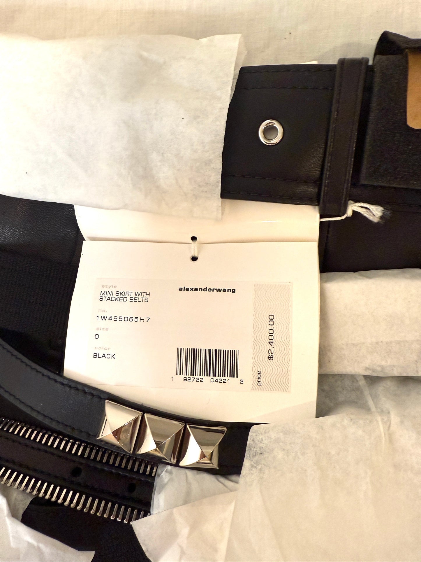 Alexander Wang Stacked Belt Mini Skirt