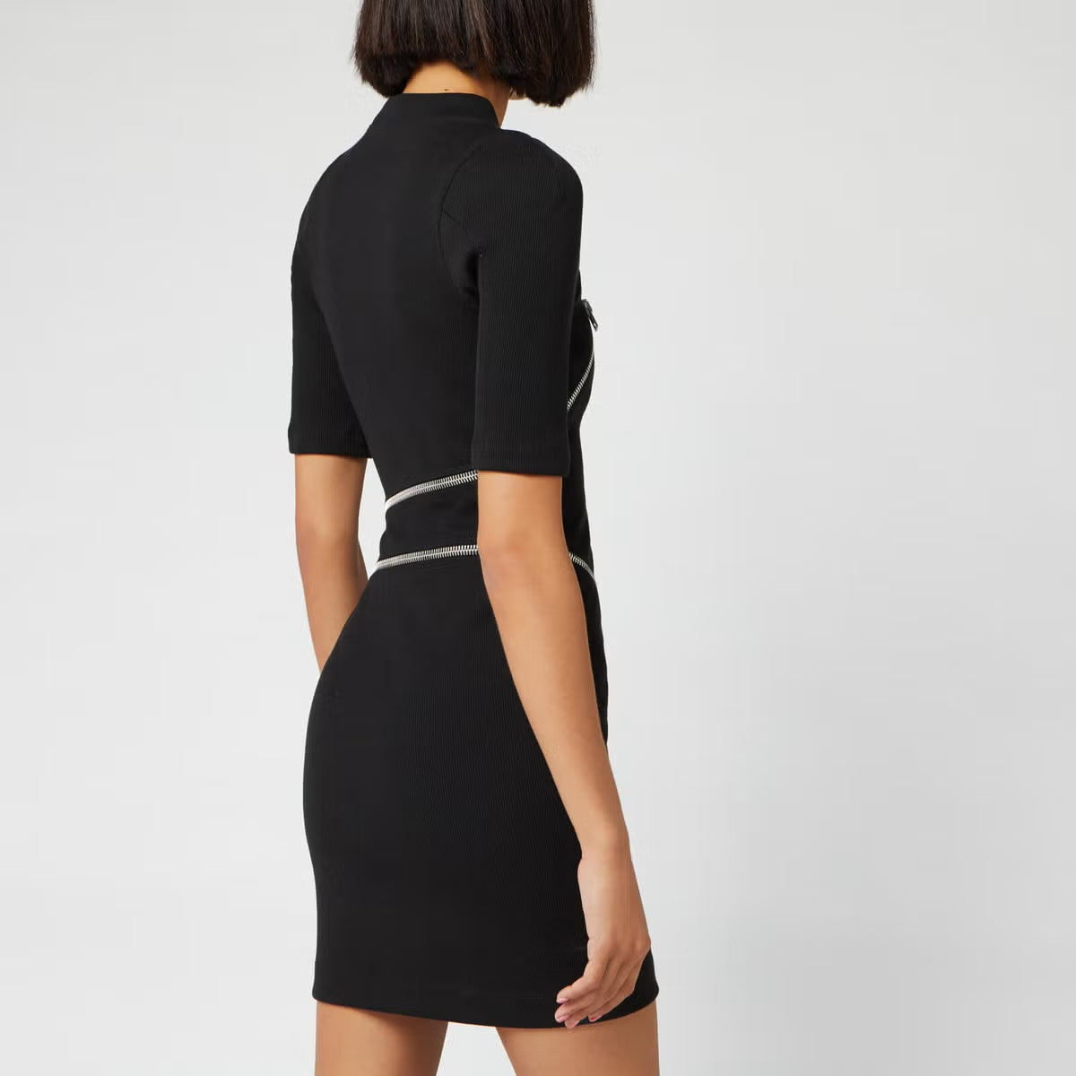 Alexander Wang Short Sleeve Traveling Rib Dress