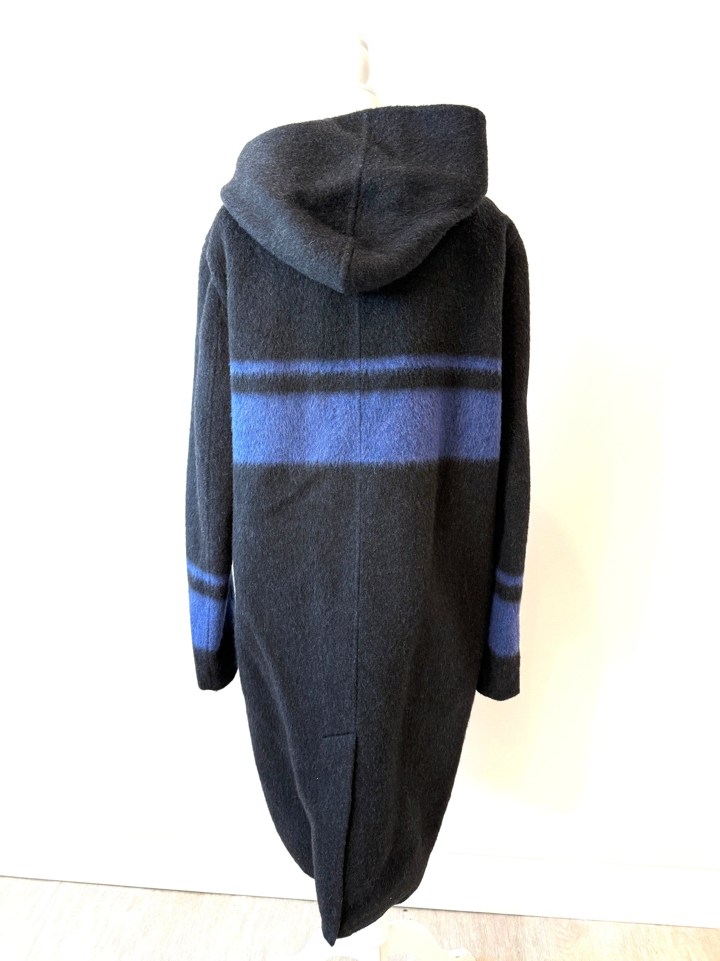 Alexander Wang Striped Hooded Long Coat