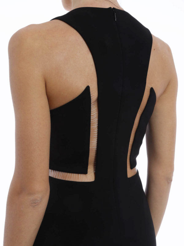 Alexander Wang V-Neck Gown with Suspended Fishline Detail