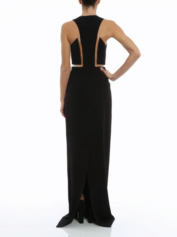 Alexander Wang V-Neck Gown with Suspended Fishline Detail