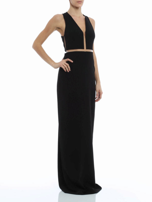 Alexander Wang V-Neck Gown with suspended fishline detail, Resort 2016 Collection, brand new with tags.