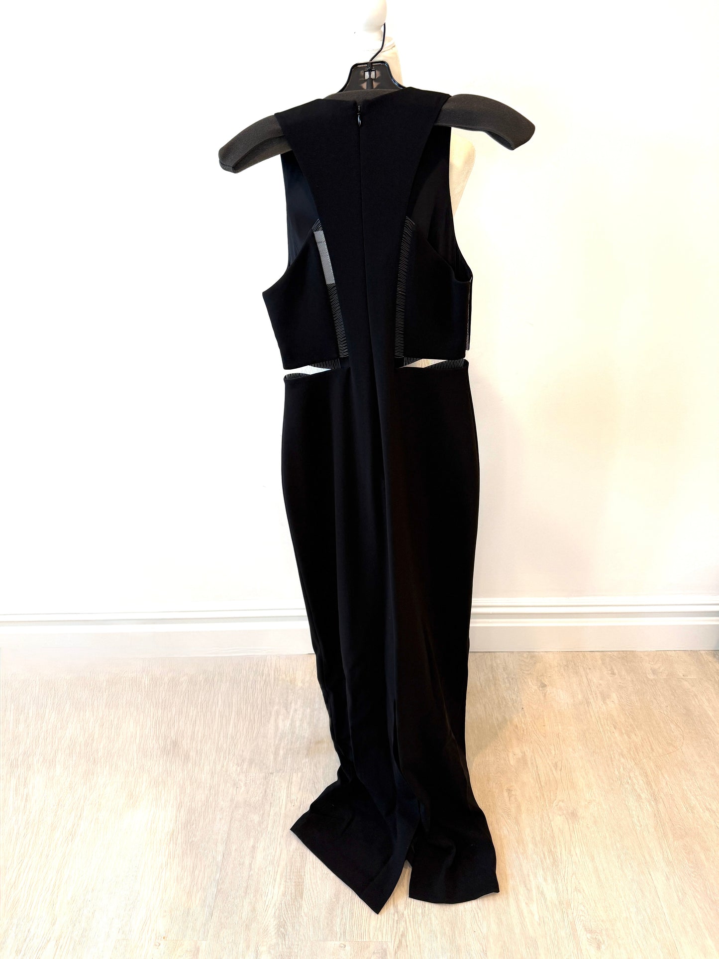 Alexander Wang V-Neck Gown with Suspended Fishline Detail