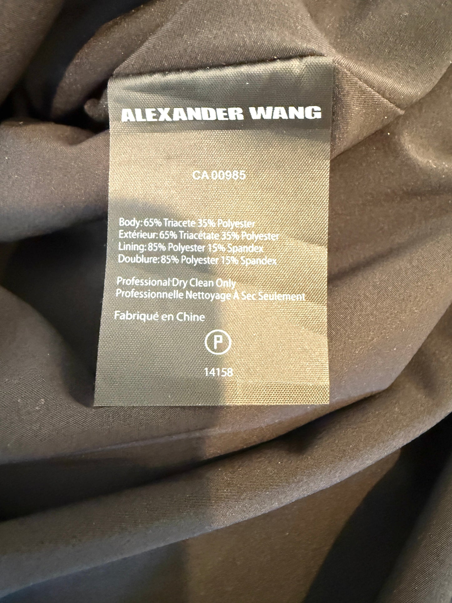Alexander Wang V-Neck Gown with Suspended Fishline Detail