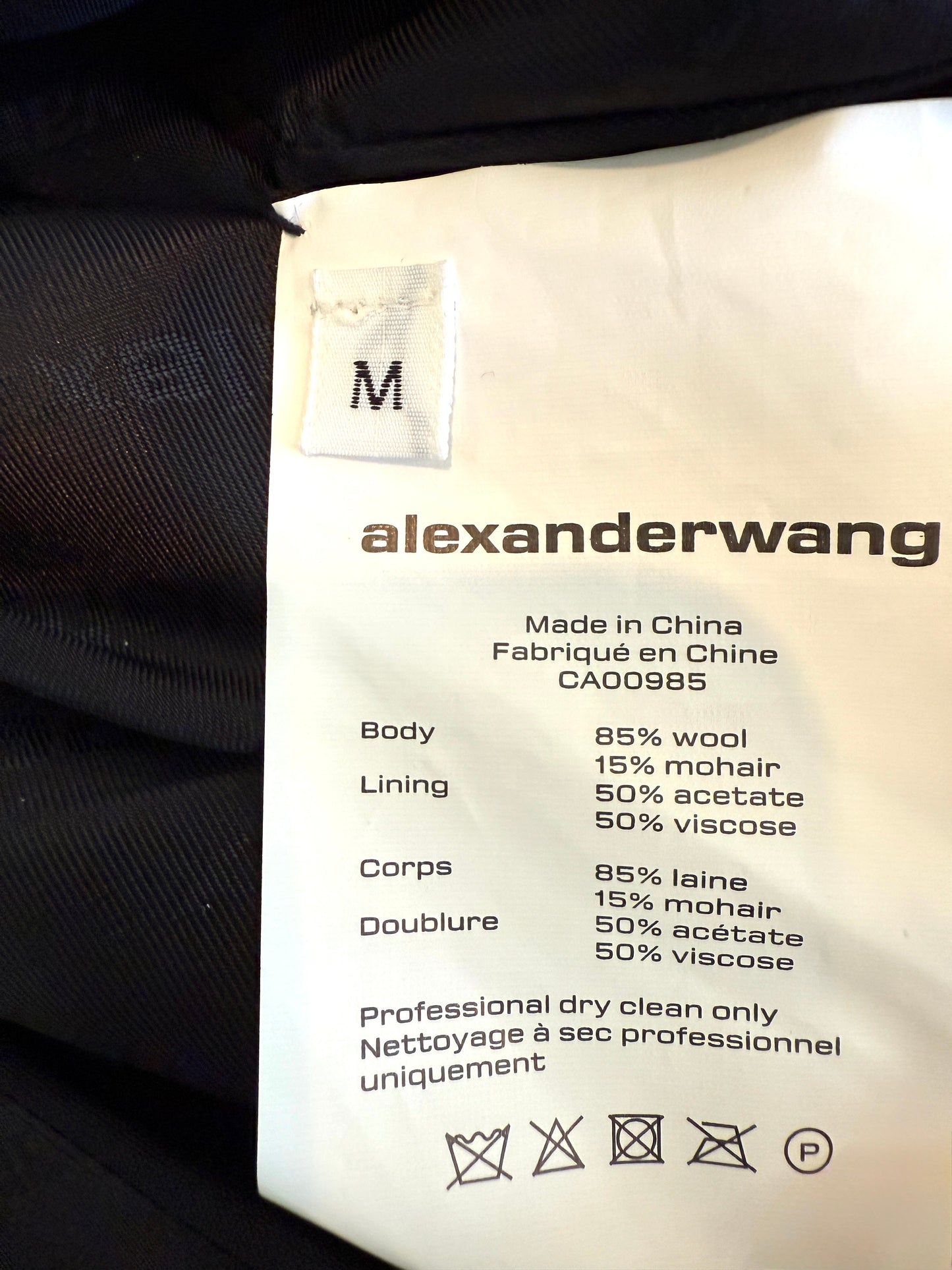 Alexander Wang Wool Mohair Suiting Jacket