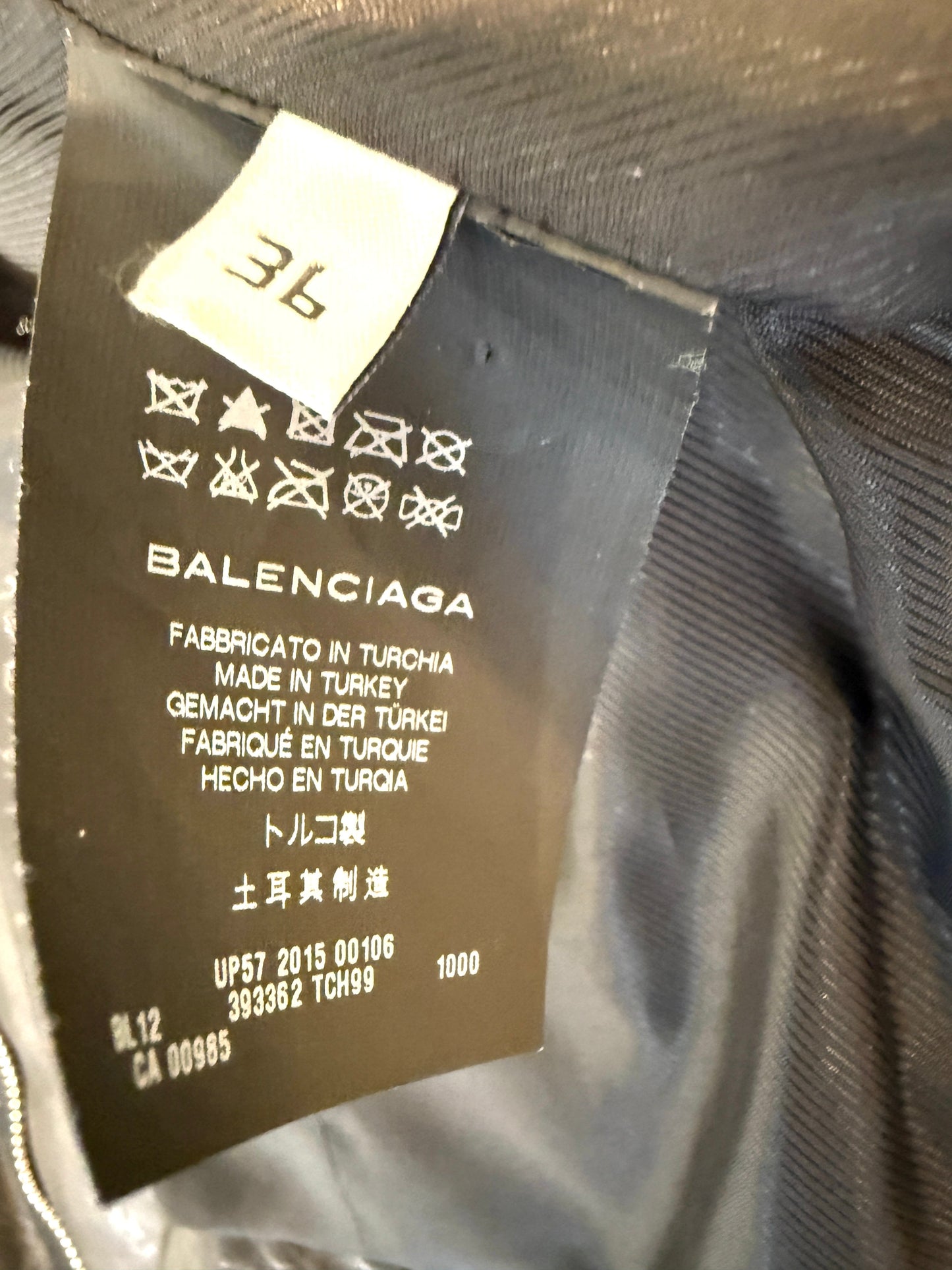 Balenciaga Furry Collar Biker Jacket